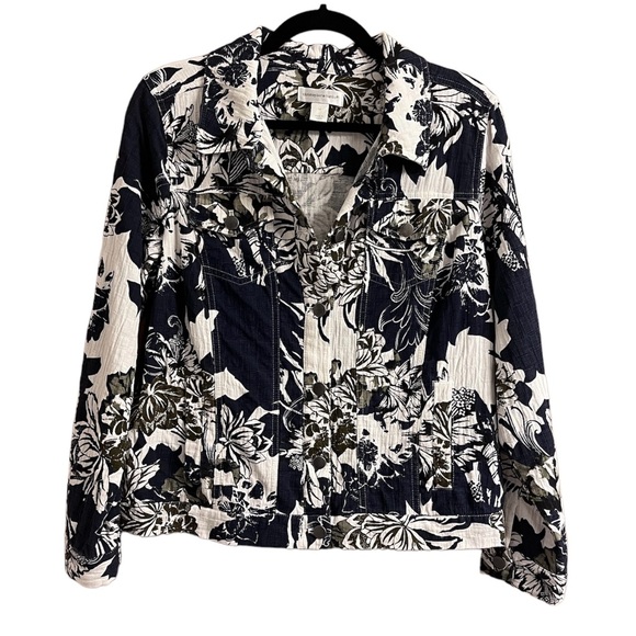 CHRISTOPHER & BANKS jean style jacket - Picture 1 of 11